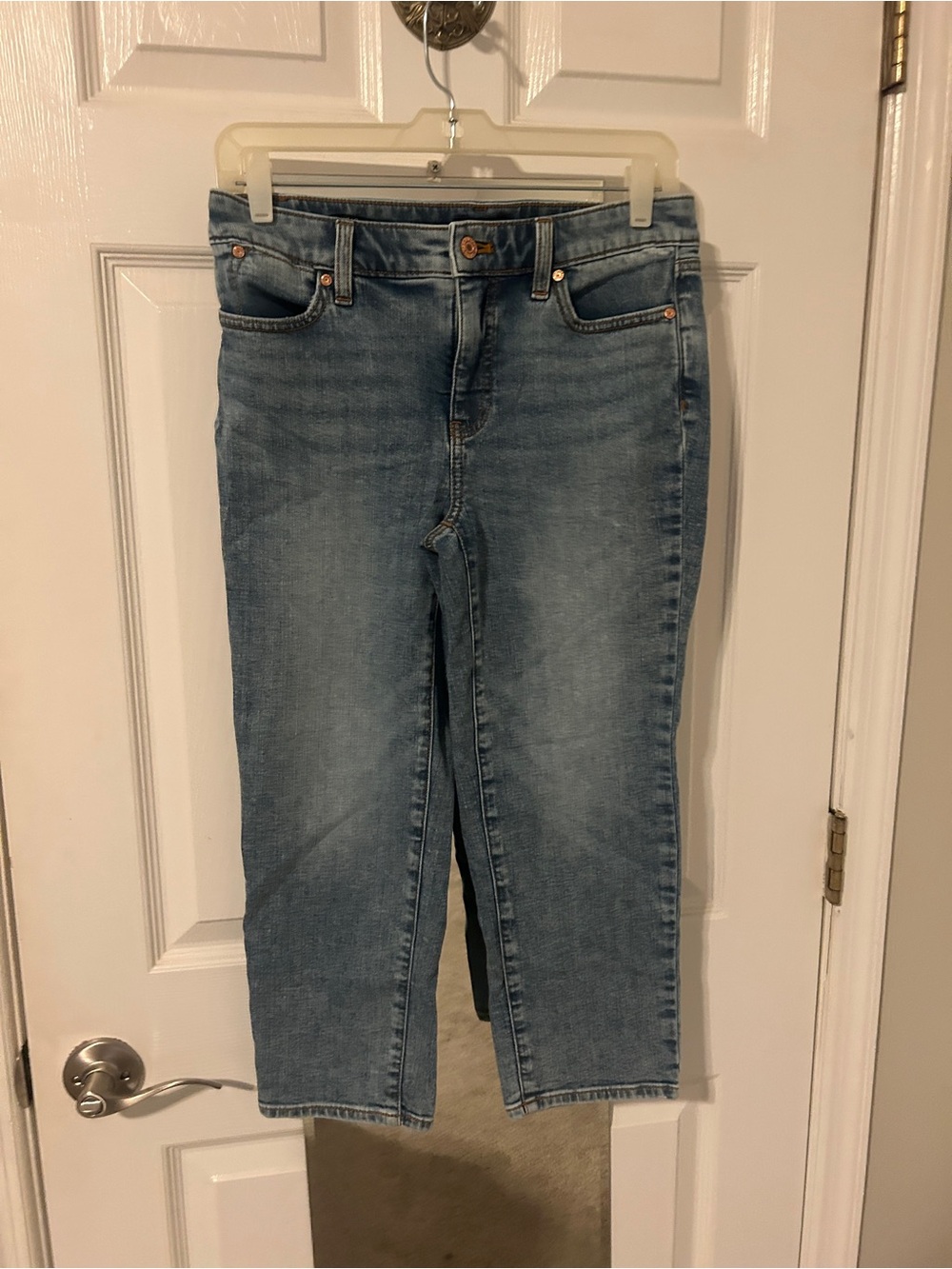 Talbots Cropped Blue Straight Jeans — Classic Everyday Denim